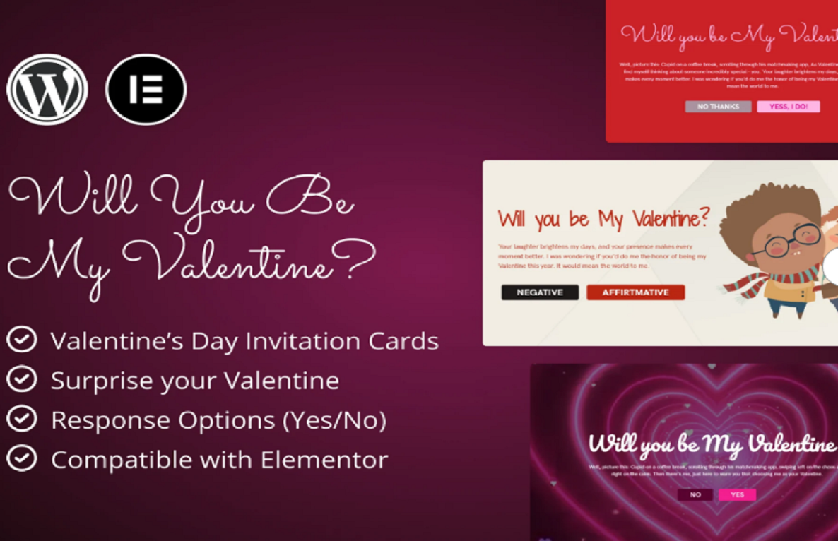 Valentine’s Day Invitations for Elementor